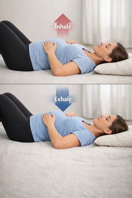 Diaphragmatic breathing practice