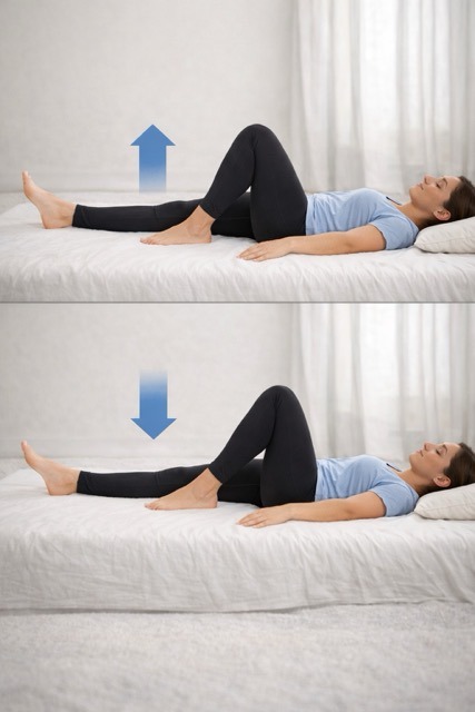 Heel slide exercise demonstration